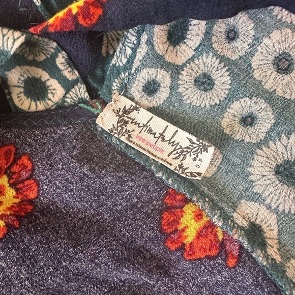 Intimately Free People Mixed Print Ruffle Hem Mini Dress | Size Small - Picture 4 of 6